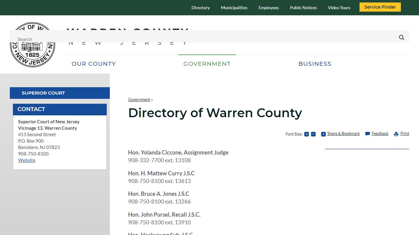 Directory of Warren County | Warren County, NJ